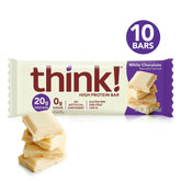 High Protein Bars, White Chocolate, 2.1 Oz Bar, 10 Count